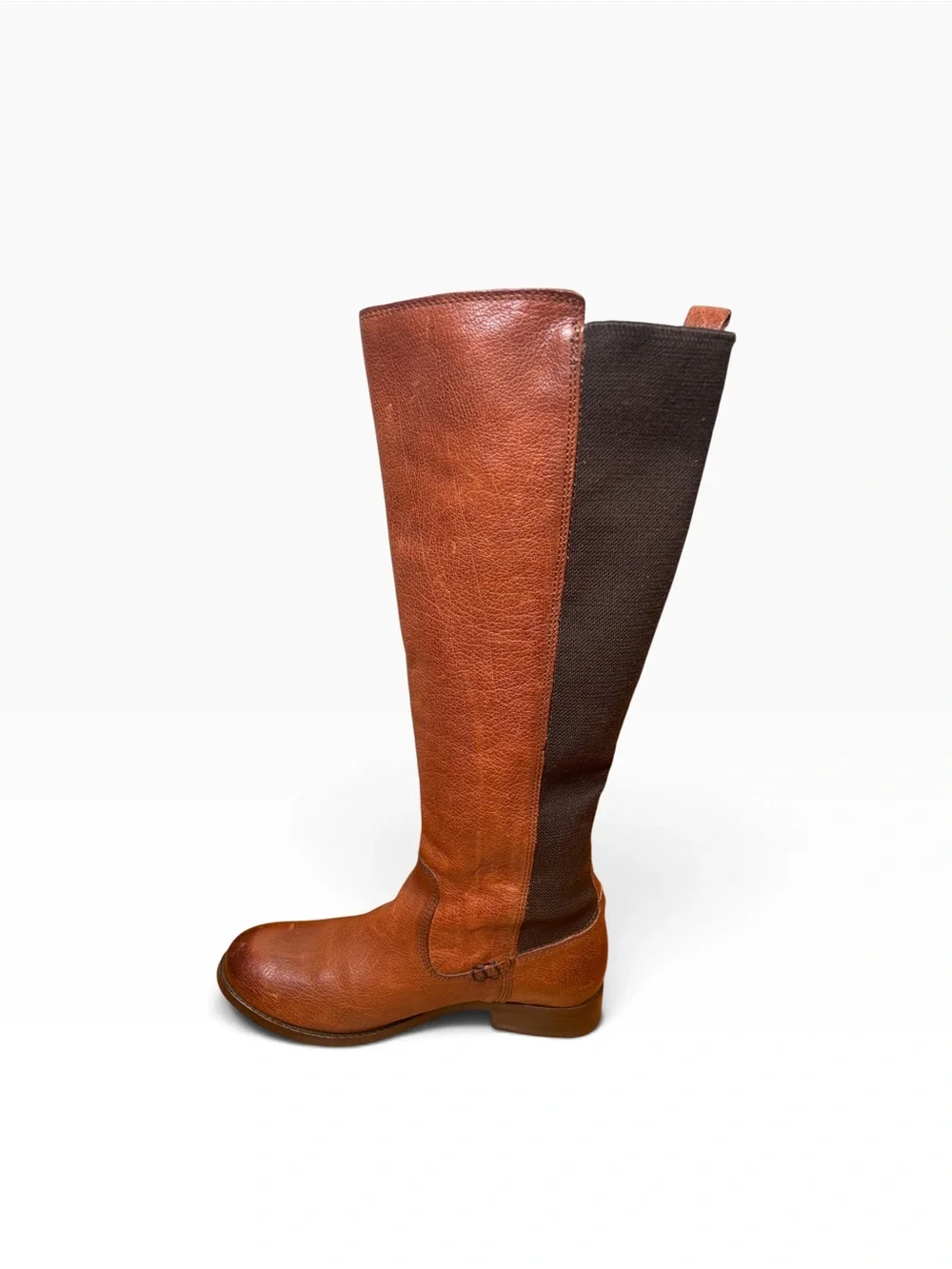 Frye Molly Gore Tall Tan Leather Riding Boots Equestrian Size 6B